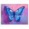 Designart - Oil painting of blue butterfly - Cottage Canvas Wall Art